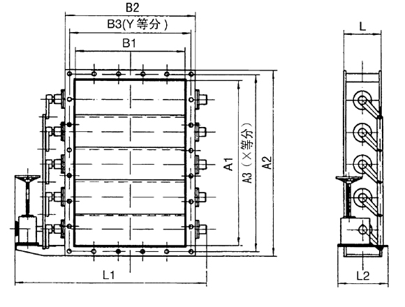 百葉式電動(dòng)氣流調(diào)節(jié)閥是我公司的一種新型節(jié)能可靠的氣流調(diào)節(jié)設(shè)備。百葉式電動(dòng)氣流調(diào)節(jié)閥適用于冶金、礦山、煤炭、建材、化工、電力等行業(yè)的風(fēng)機(jī)進(jìn)、出口及通風(fēng)管道上，對(duì)管路中流量進(jìn)行電動(dòng)調(diào)節(jié)。